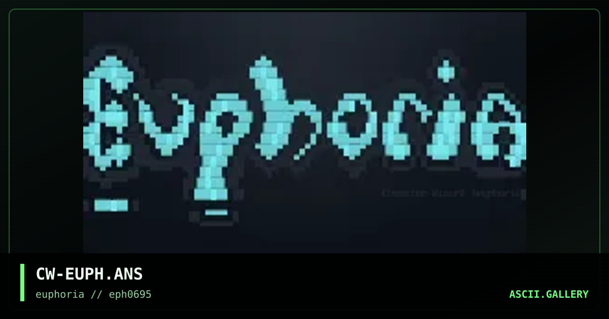EUPHORiA Logo, by computer wizard, 1995