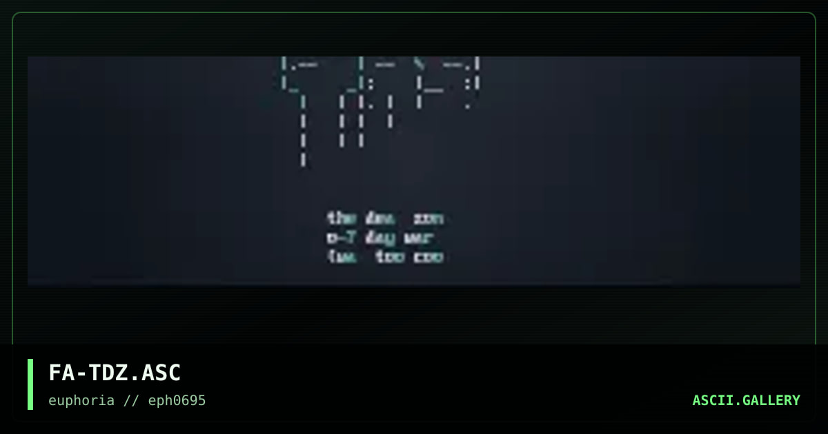 The Dead Zone Ascii Logo, by fade away, 1995