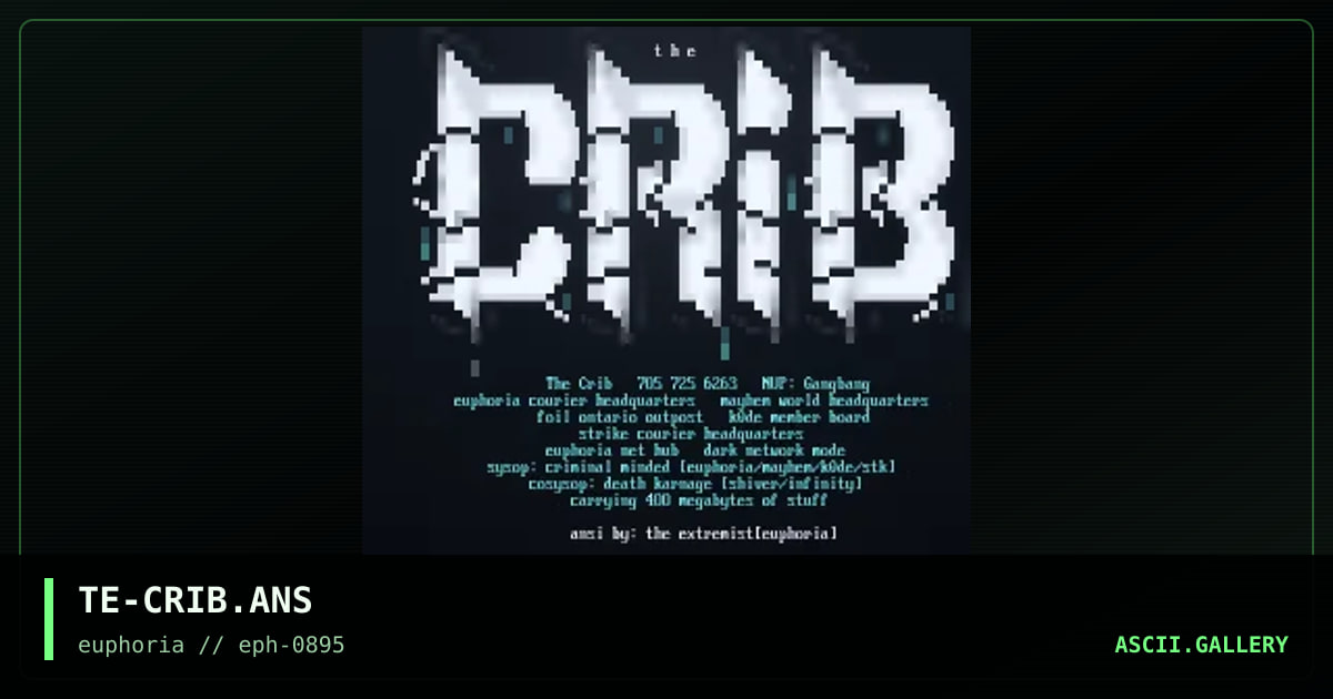 TE-CRIB.ANS, by the extremist 519, 1995