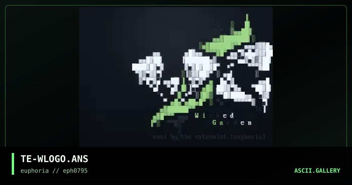 TE-WLOGO.ANS, by the extremist 519, 1995