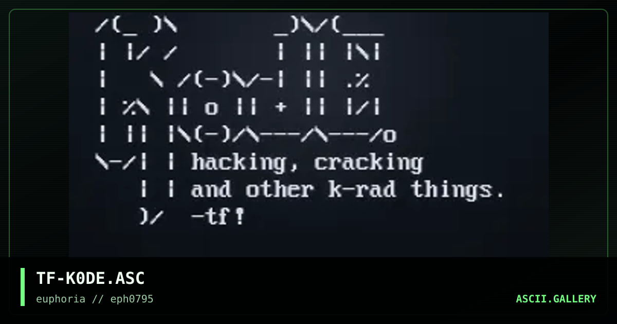 TF-K0DE.ASC, by the fool, 1995