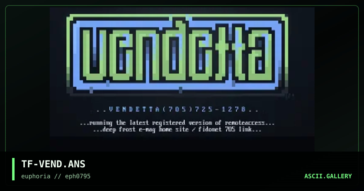 vendetta!, by the fool, 1995