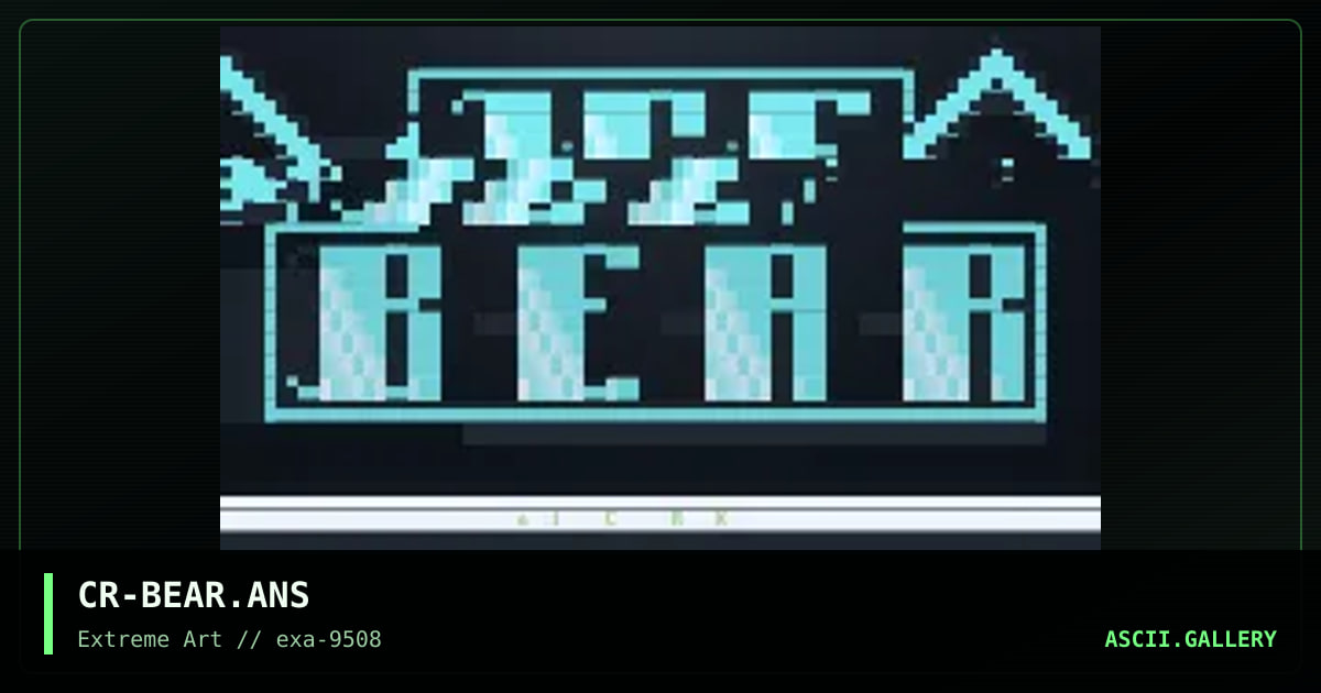 CR-BEAR.ANS, by crooper, 1995