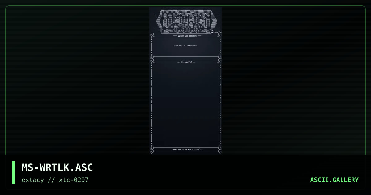 MS-WRTLK.ASC, by misty, 1997