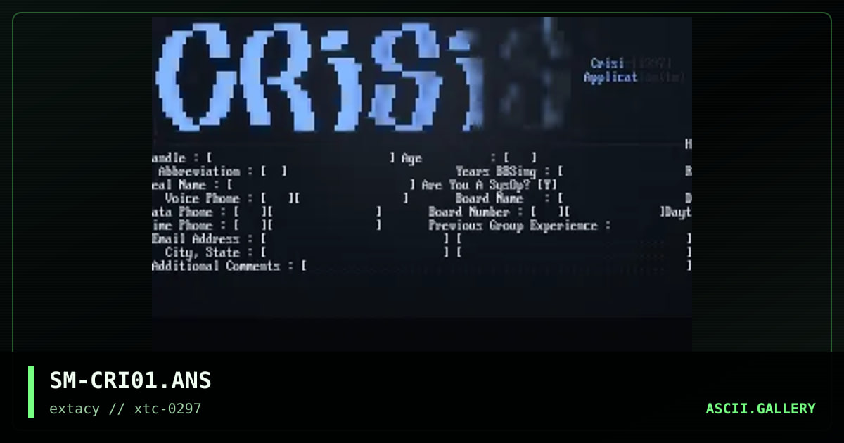 Crisis, by schmuck, 1997