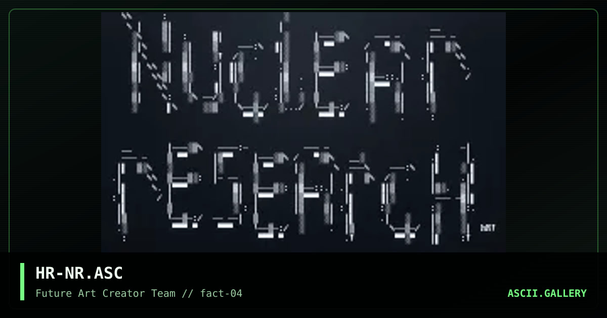 nUClEAr rESEARCh PROMo, by hellraiser, 1996