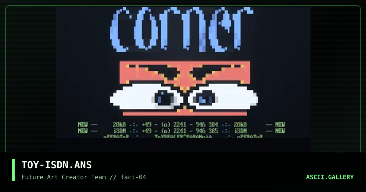 CoRNER NFo ABoUT iSDN, by toydealer, 1996