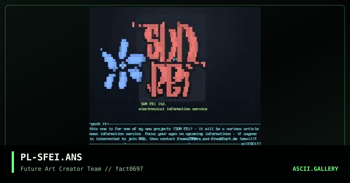 SUN FEi promotion logo, by pussylover, 1997