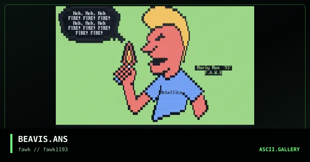 BEAVIS.ANS, by marly man, 1993