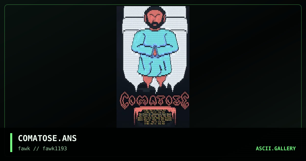 COMATOSE.ANS, by marly man, 1993