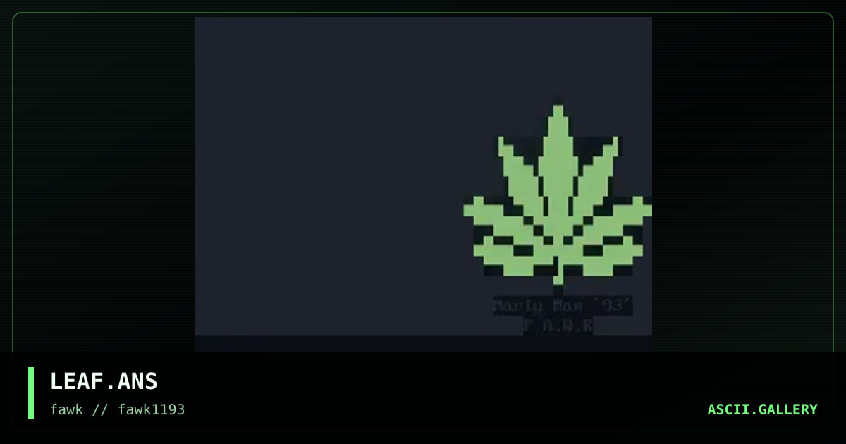 LEAF.ANS, by marly man, 1993