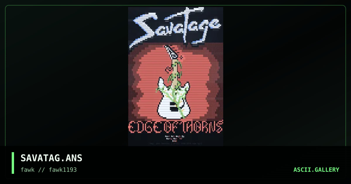 SAVATAG.ANS, by marly man, 1993
