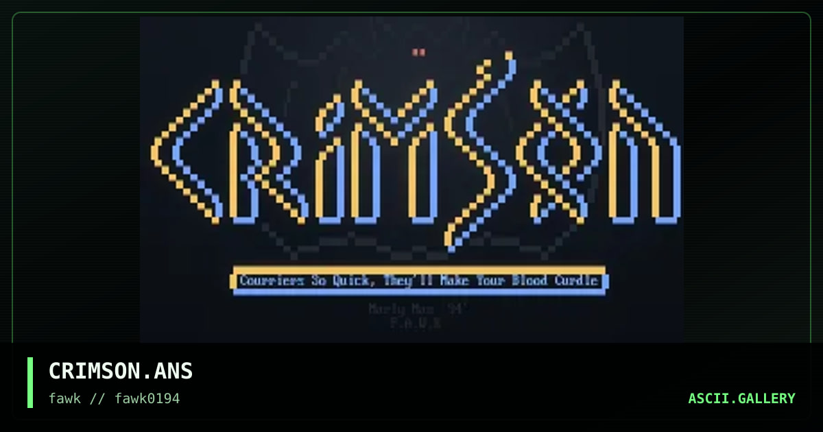 CRIMSON.ANS, by marly man, 1994