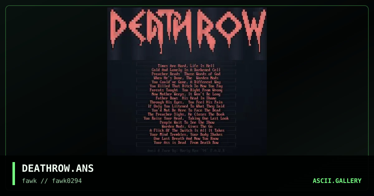 DEATHROW.ANS, by marly man, 1994