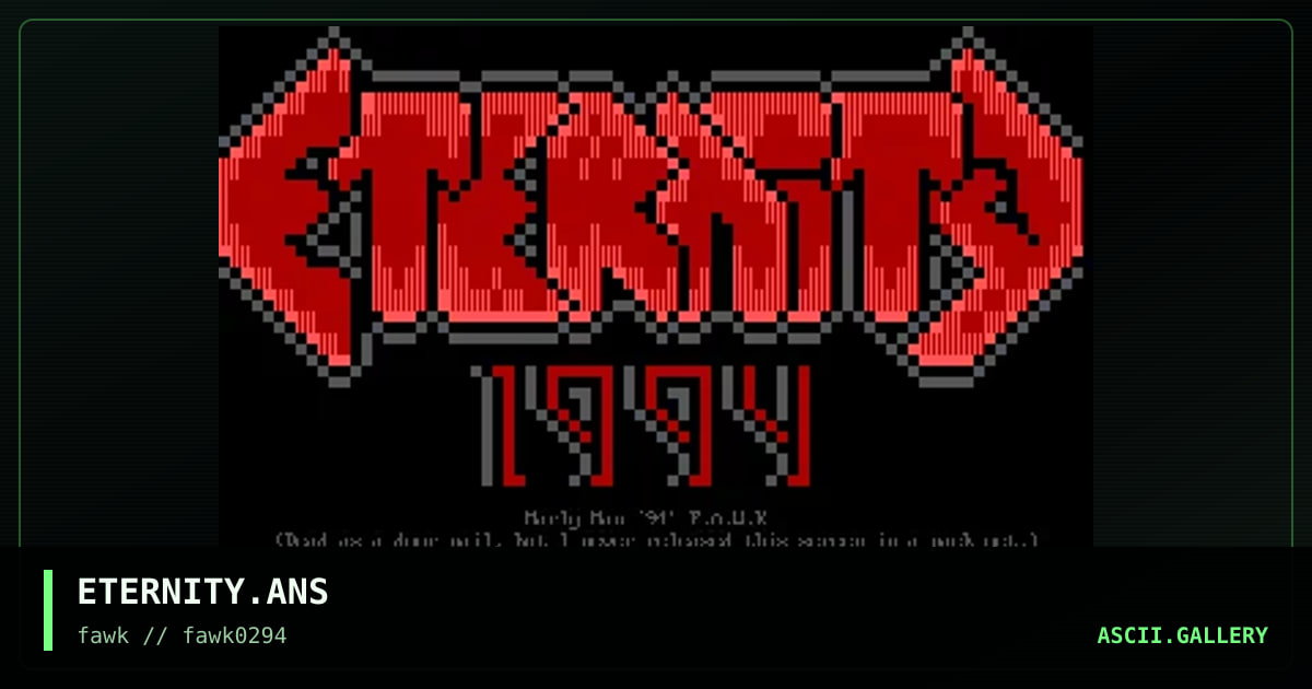 ETERNITY.ANS, by marly man, 1994