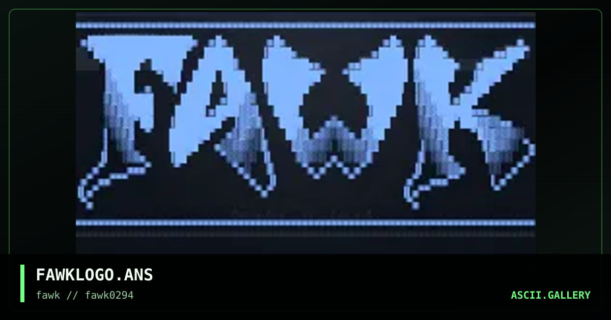 FAWKLOGO.ANS, by marly man, 1994