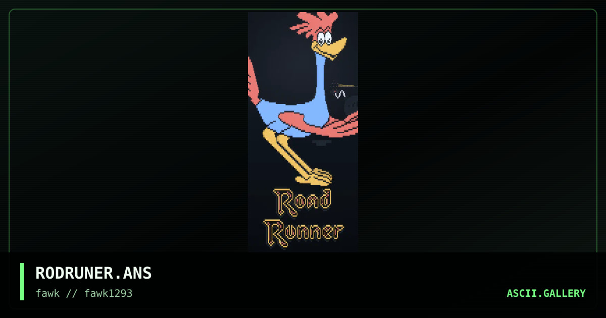 RODRUNER.ANS, by marly man, 1993