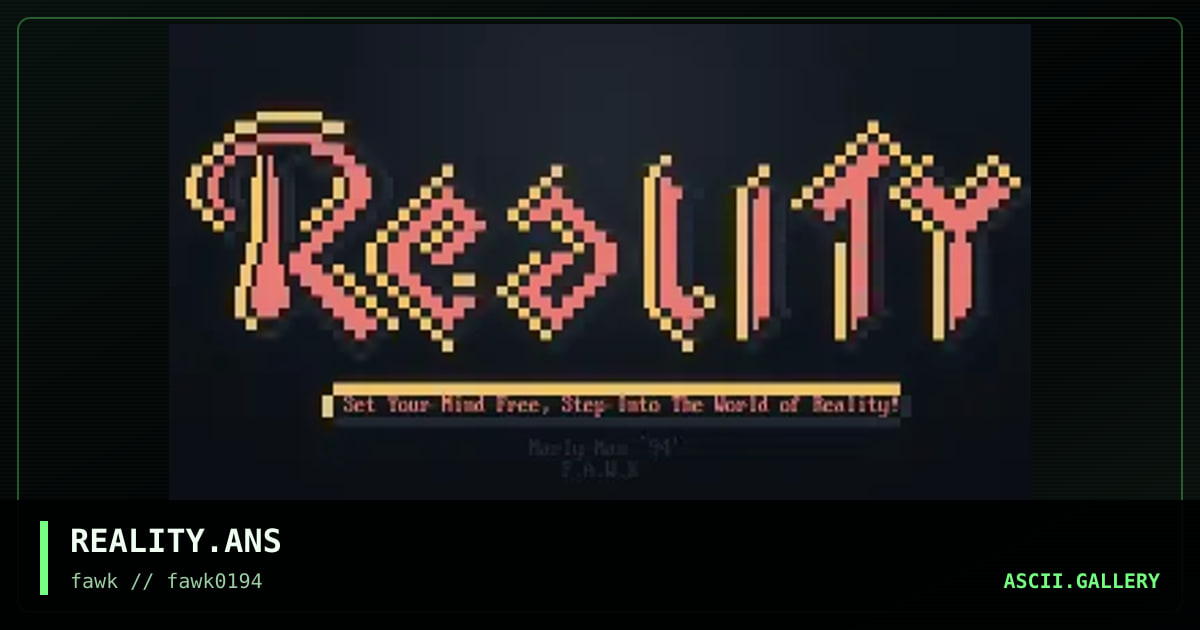 REALITY.ANS, by marly man, 1994