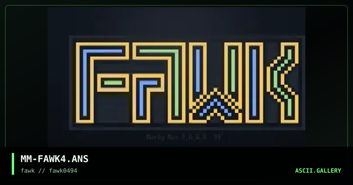 MM-FAWK4.ANS, by marly man, 1994