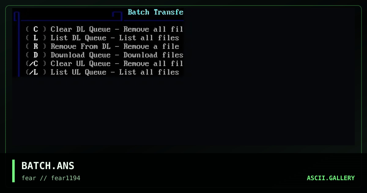 BATCH.ANS, by fear 519, 1994