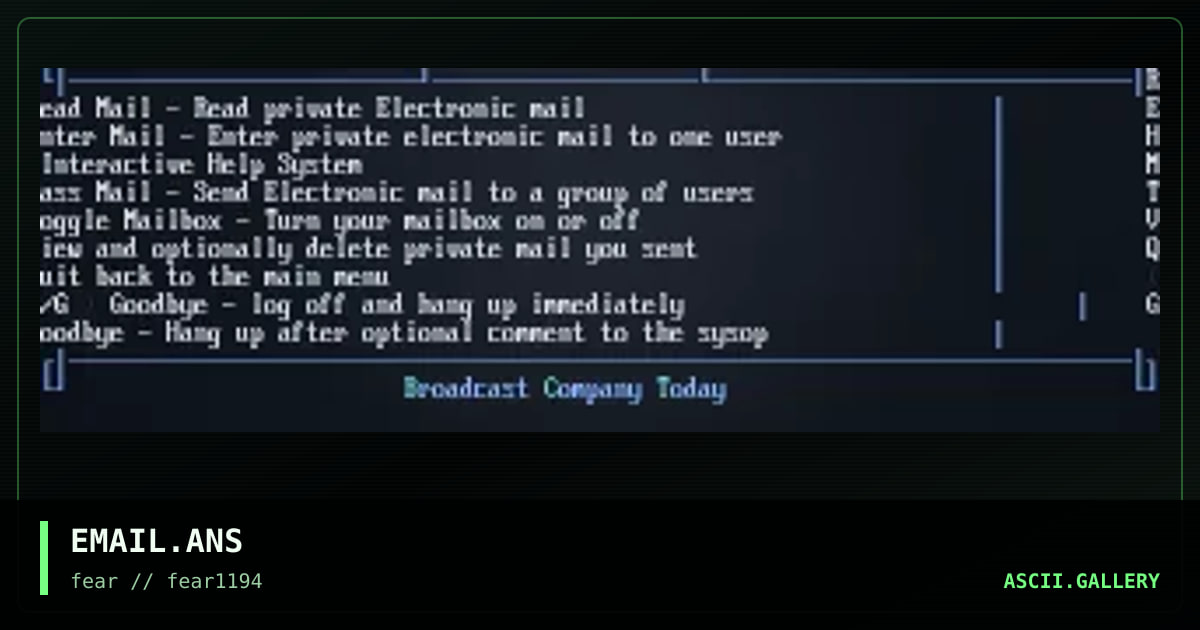 EMAIL.ANS, by fear 519, 1994