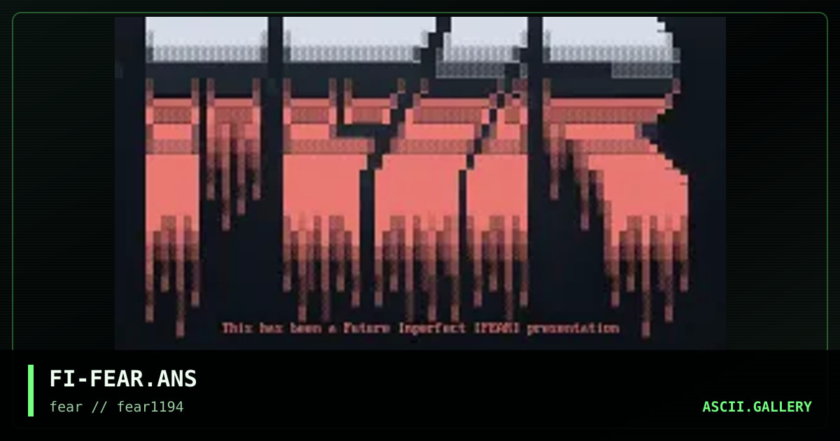 FI-FEAR.ANS, by future imperfect, 1994