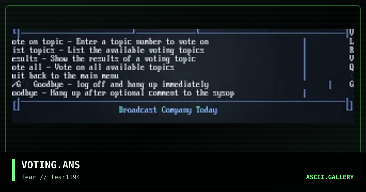 VOTING.ANS, by fear 519, 1994