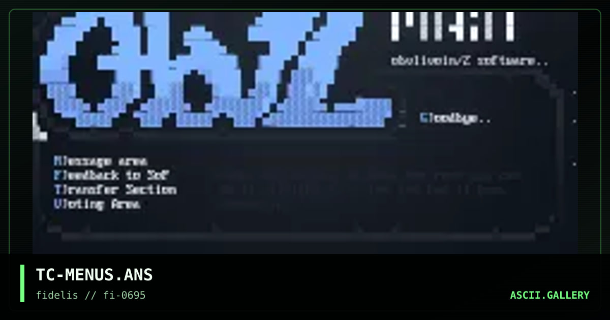 TC-MENUS.ANS, by the shadow caster, 1995