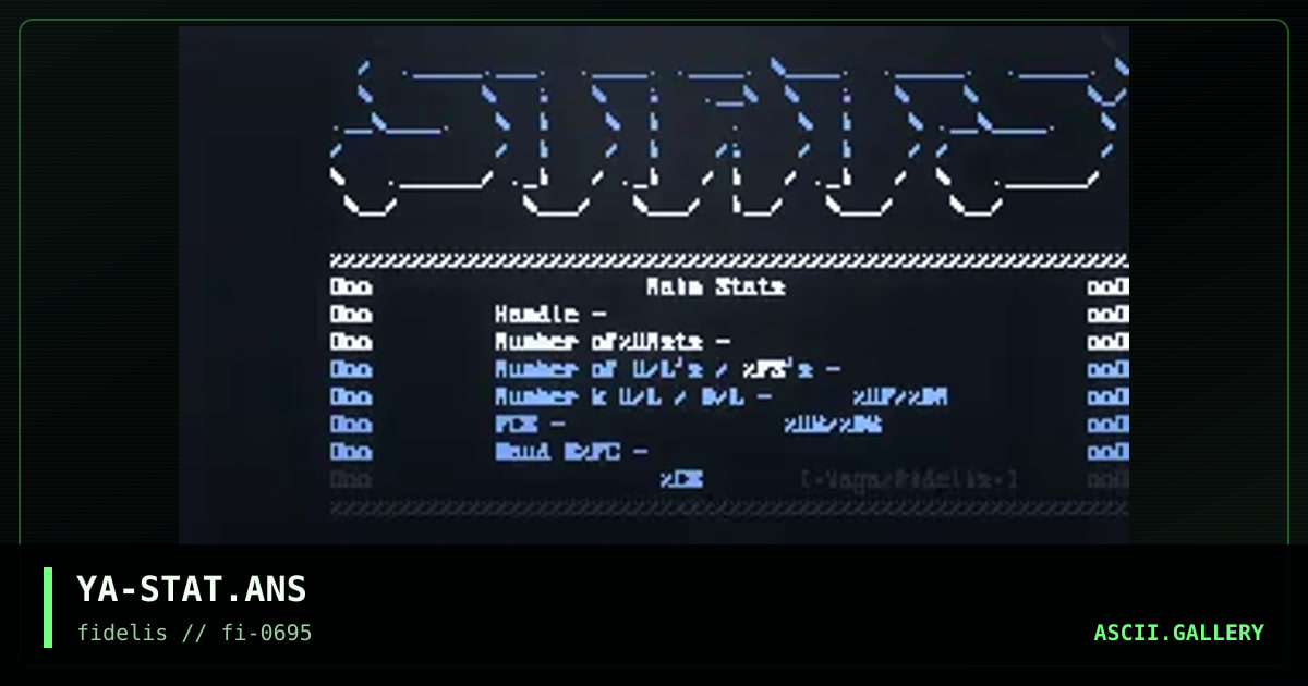 YA-STAT.ANS, by yaga, 1995