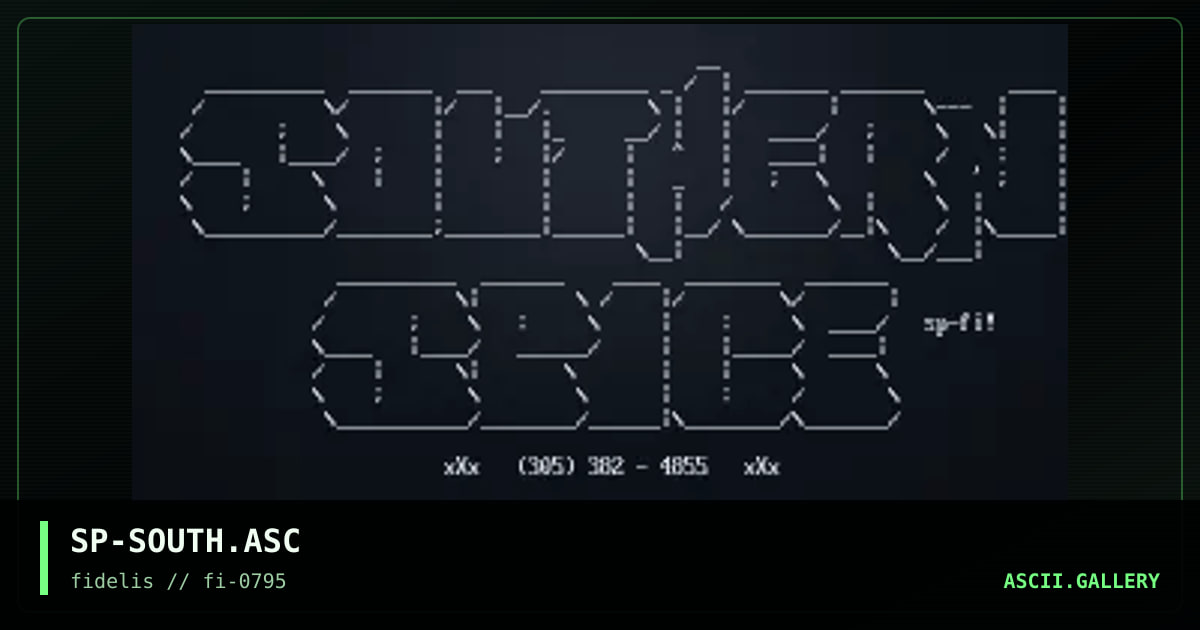 SP-SOUTH.ASC, by sir piru, 1995