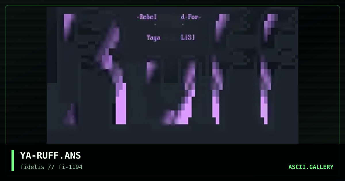 YA-RUFF.ANS, by yaga, 1994