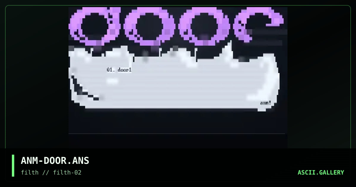 doors ansi.., by anomite, 1997