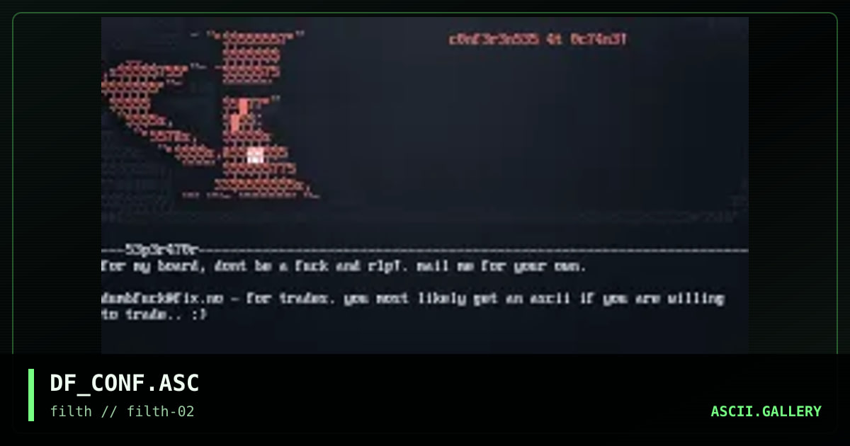 confs, by dumbfuck, 1997
