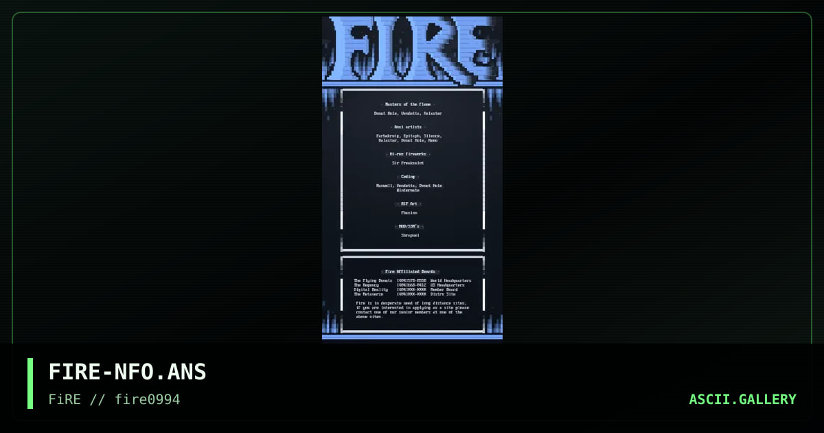 FIRE-NFO.ANS, by halaster, 1994