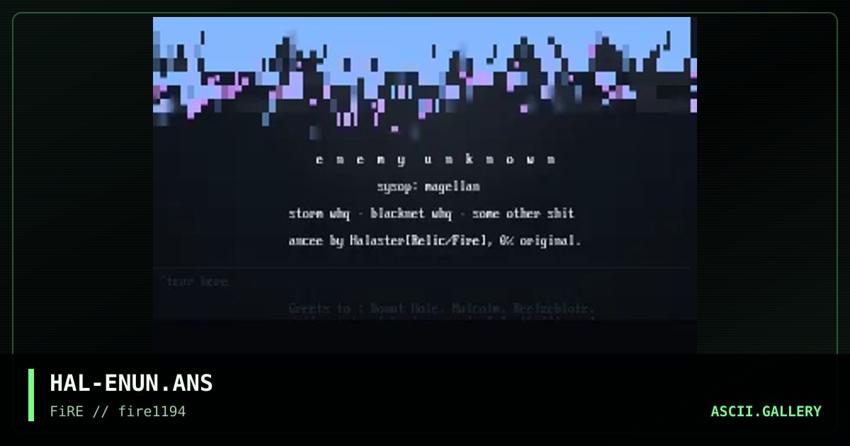 Enemy Unknown, by halaster, 1994