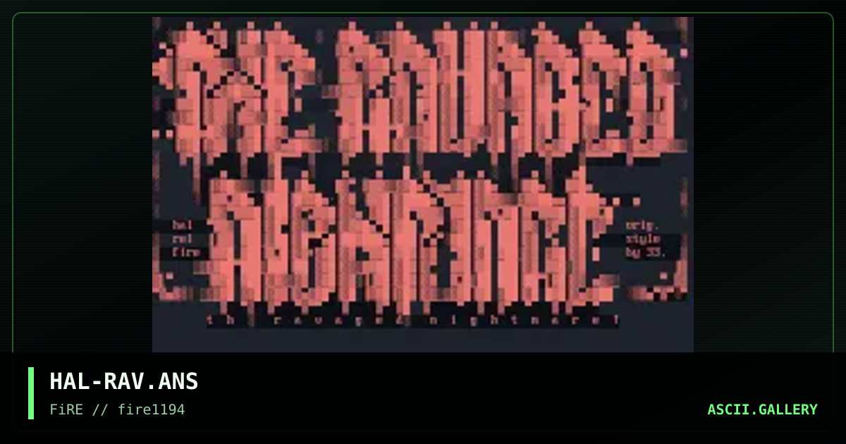 The Ravaged Nightmare, by halaster, 1994