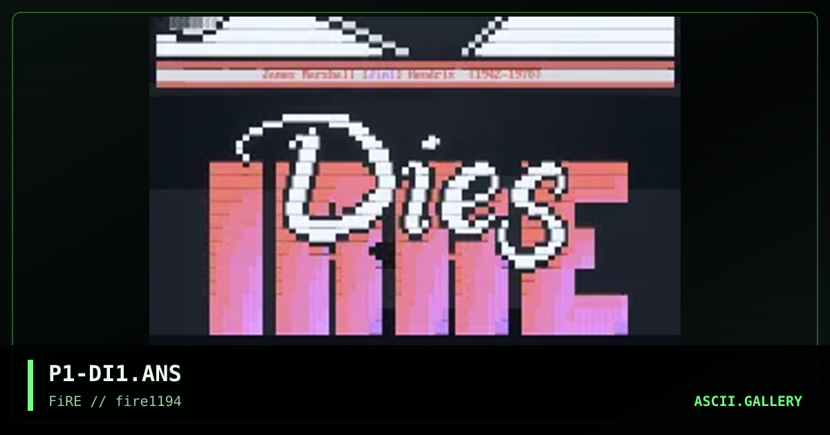 Dies Irae, by prisoner number one, 1994