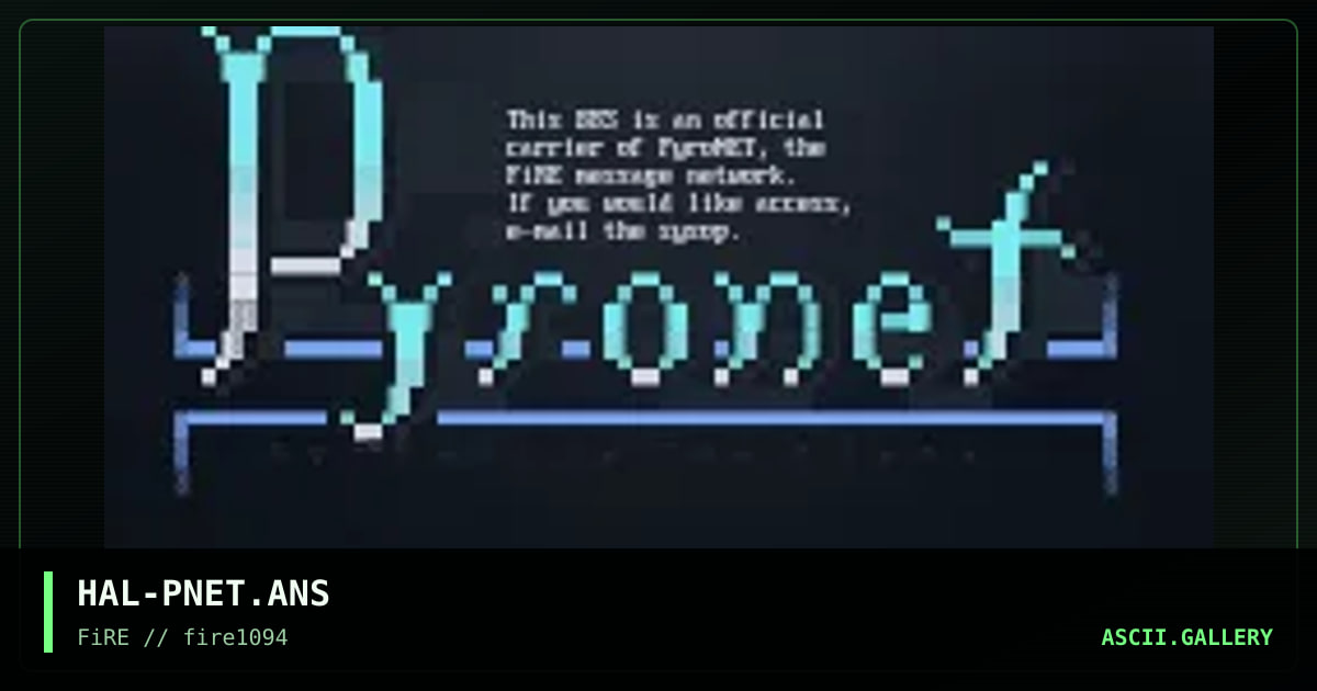 PyroNET Logo1, by halaster, 1994