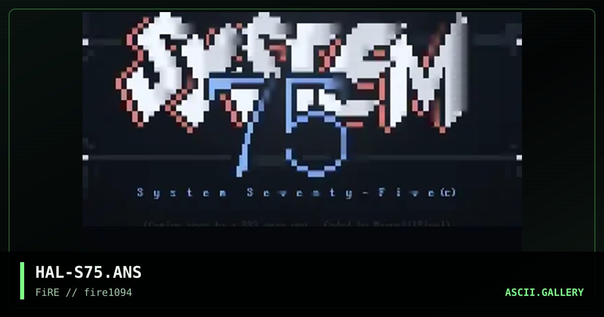 System-75 Logo1, by halaster, 1994