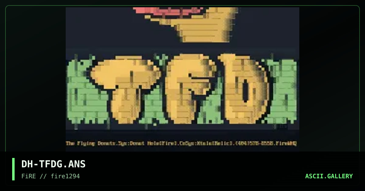 The Flying Donuts, by donut hole, 1994