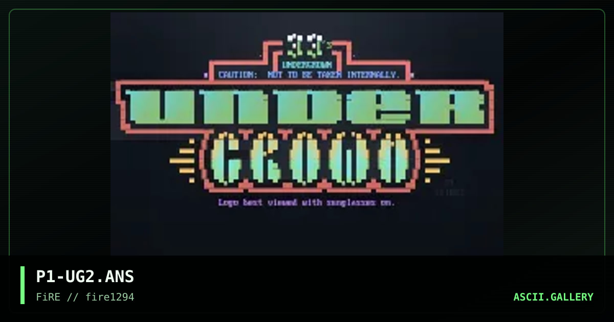 Undergrown Logo 2, by prisoner number one, 1994