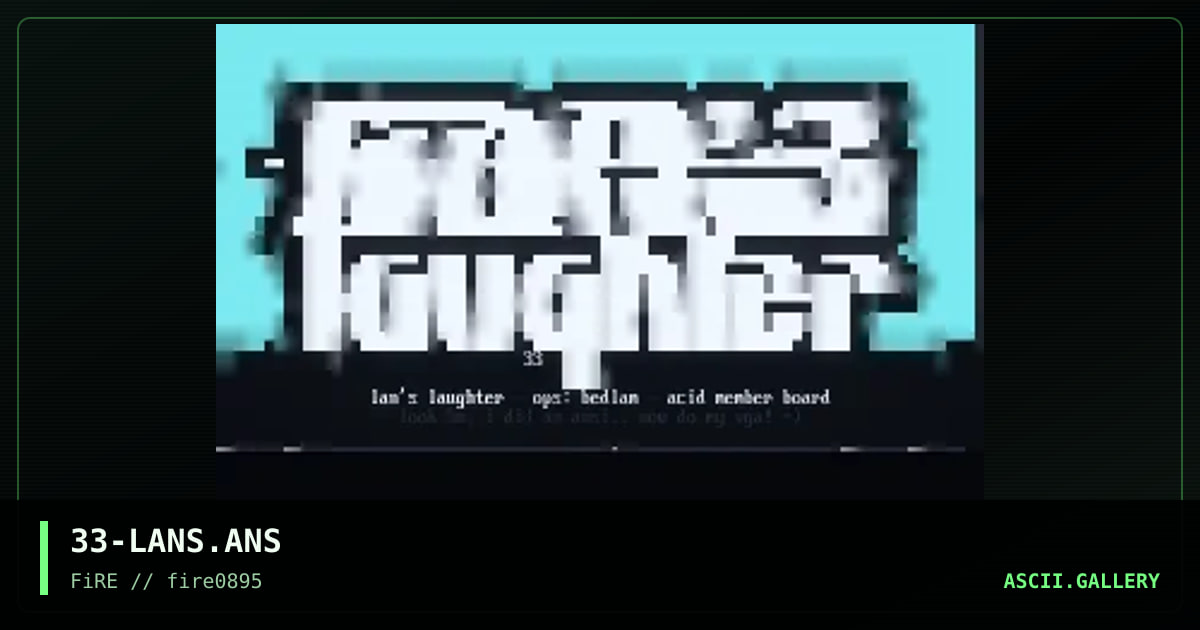 Lan's Laughter, by eerie, 1995