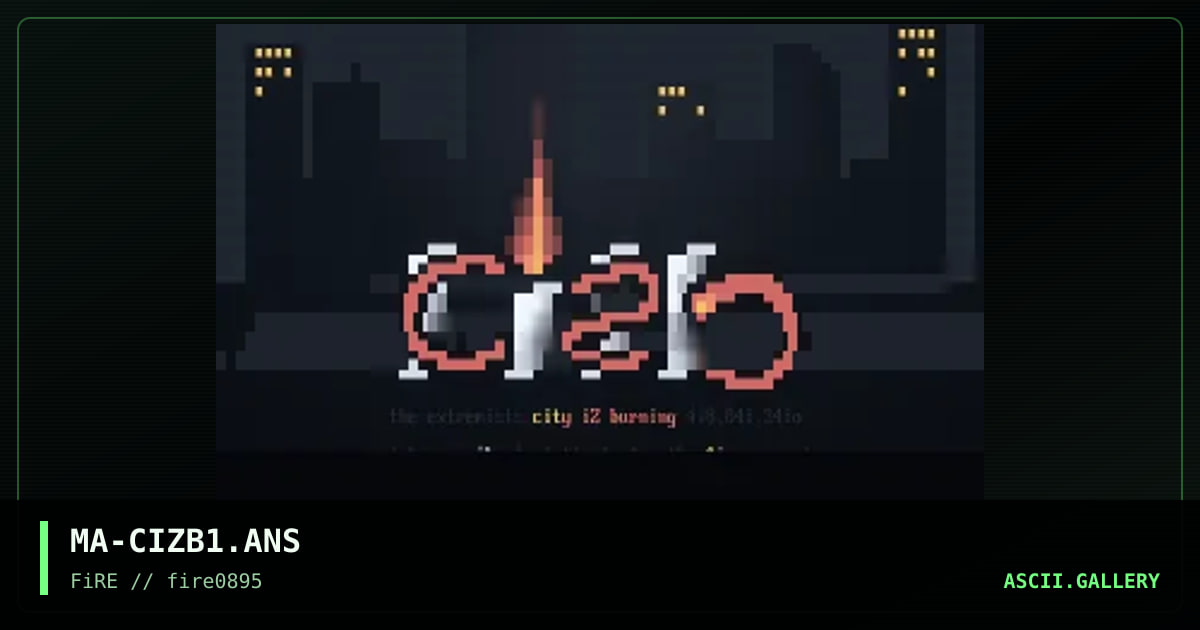 City iZ Burning, by mavrik, 1995