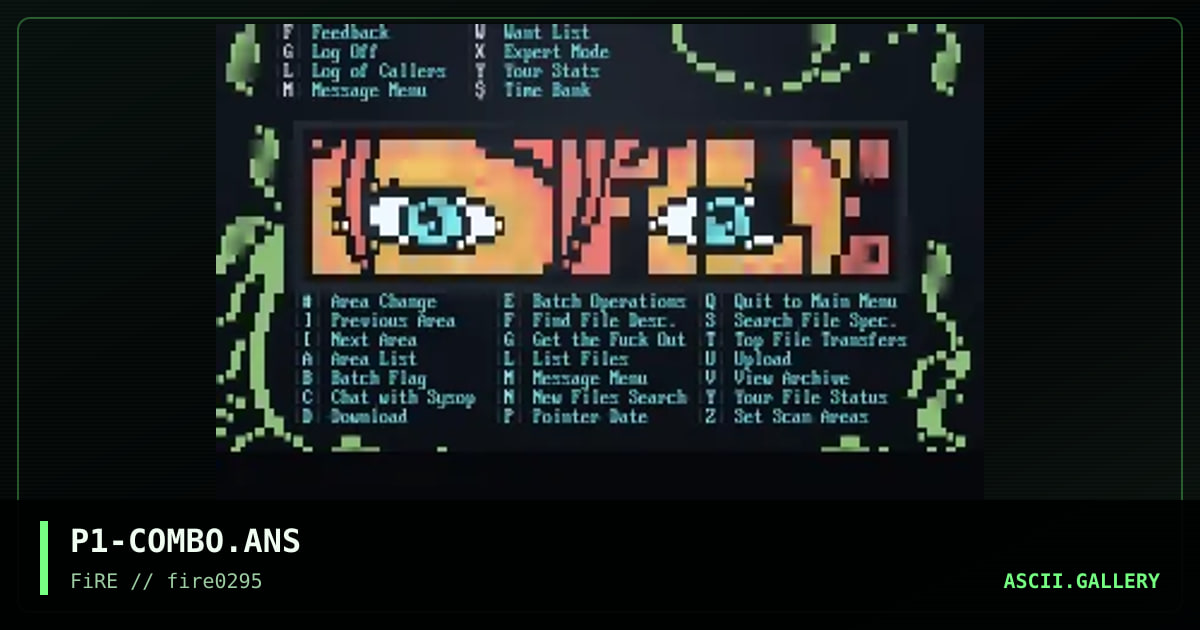 TFC Menu Set, by prisoner number one, 1995