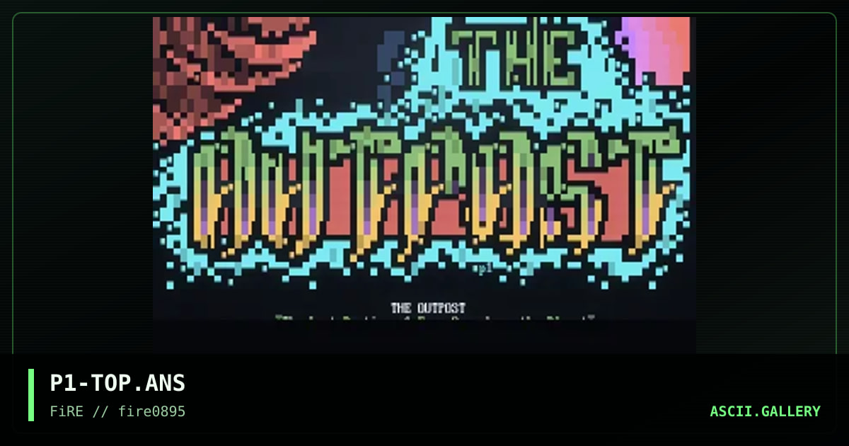 The Outpost, by prisoner number one, 1995