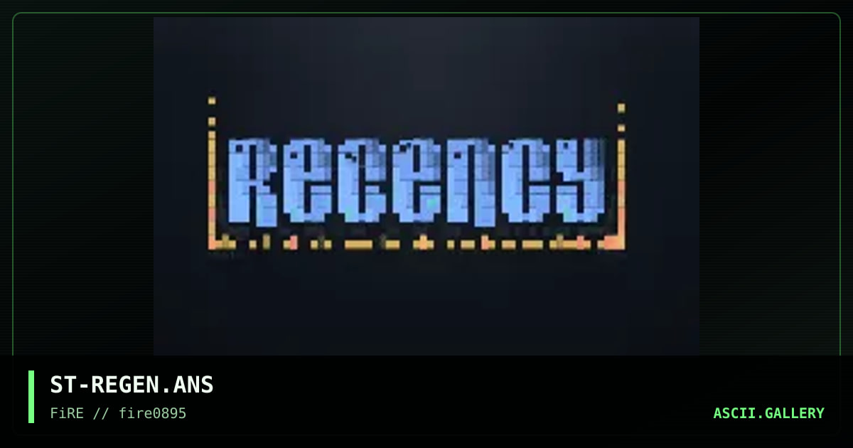 The Regency, by stain, 1995