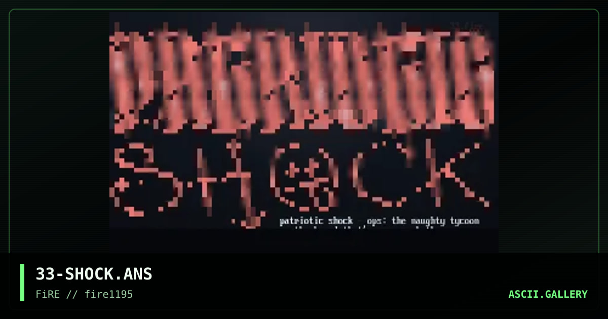 Patriotic Shock, by eerie, 1995