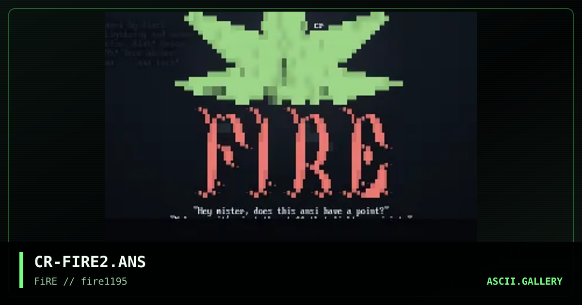 Fire Promotional 2, by crisis, 1995