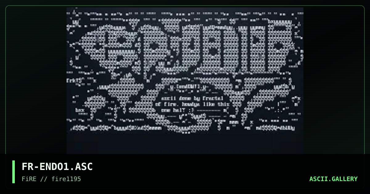 Endow Ascii, by fractal, 1995