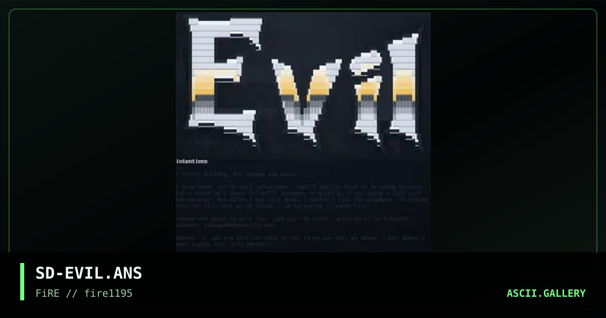 Evil Intentions, by silver dragon, 1995
